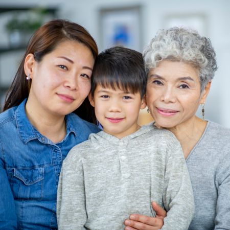 grandmother, daughter, and grandkid